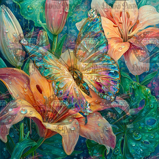 Diamond Painting Stained Glass Butterfly #2 ©sandrietta_ai
