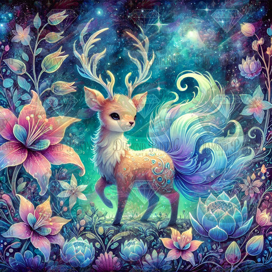 Diamond Painting Starborn Stag ©salzkatze.ai