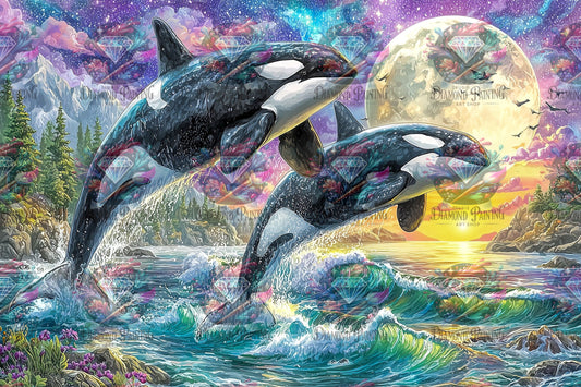 Diamond Painting Streifzug durch die Strömung von Salzkatze.ai