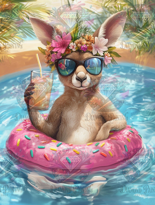 Diamond Painting Pool Party ©salzkatze.ai