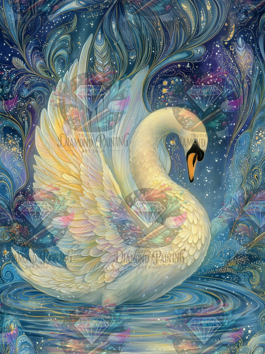 Diamond Painting Swanlight Serenade ©salzkatze.ai