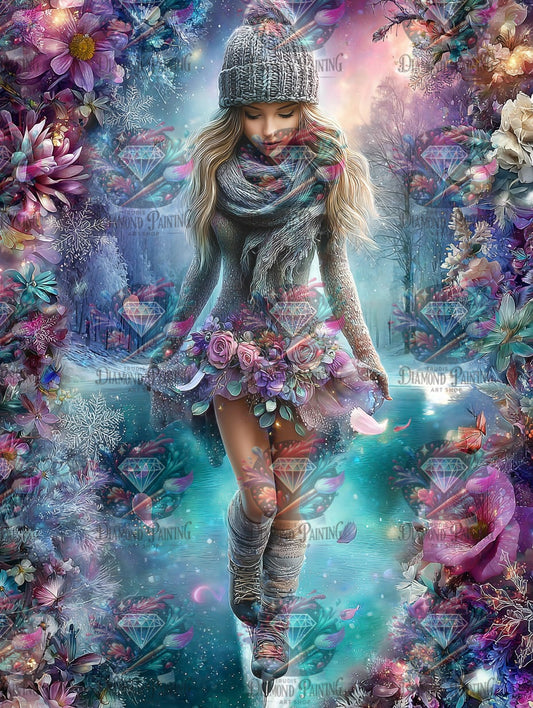 Diamond Painting Tanz der Winterblüten von Elly_A.I