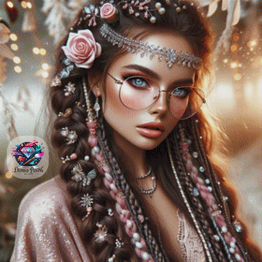 Diamond Painting Thalina Federlicht ©Lexxy Ai - 70x70cm mit 190 Farben