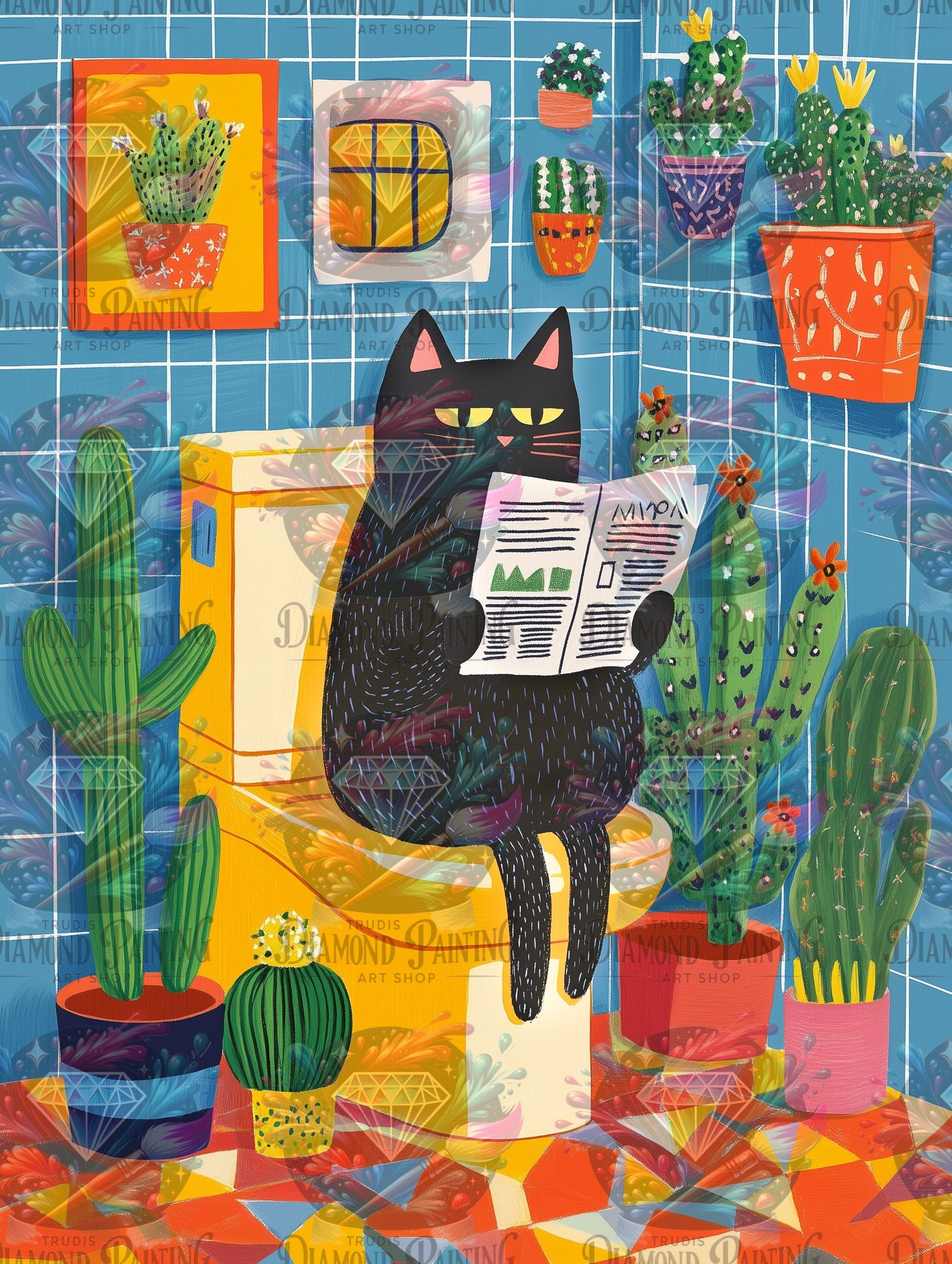 Diamond Painting Toilet Time ©salzkatze.ai