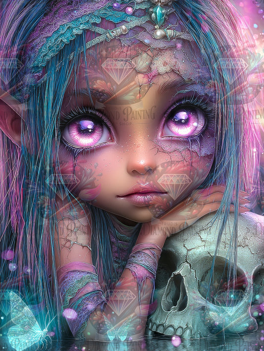 Diamond Painting Augen aus Amethyst ©Elly_A.I
