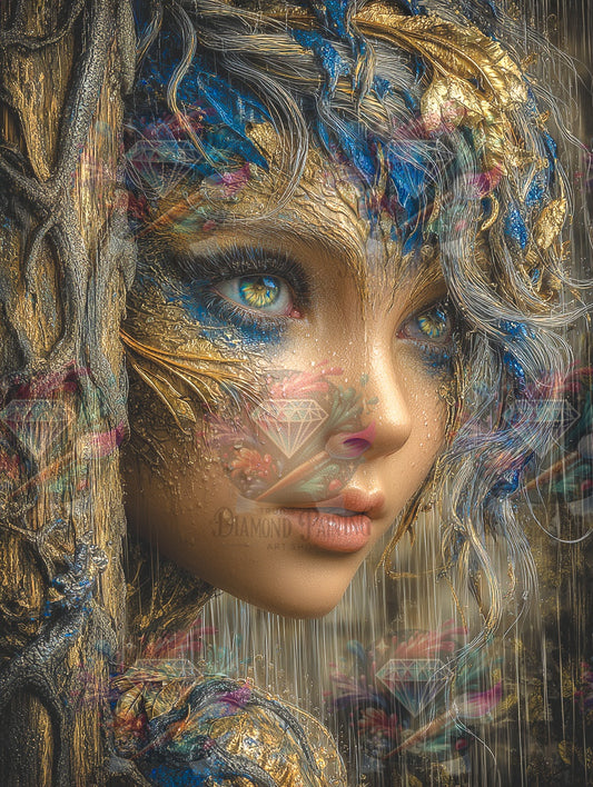 Diamond Painting Aus Rinde geboren ©Elly_A.I