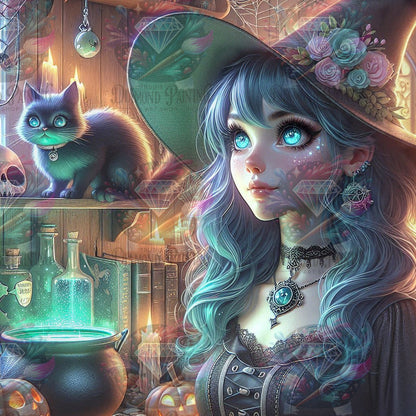 Diamond Painting Witchcraft And Whiskers ©Lexxy Ai