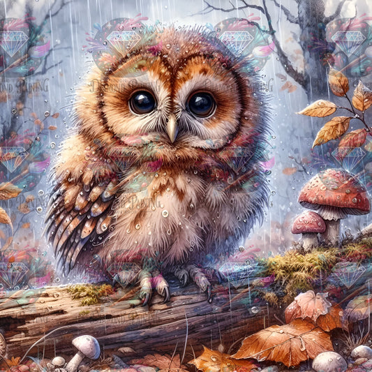 Diamond Painting Woodlands Rainy Song (Autumn) von MoozyJo.ai