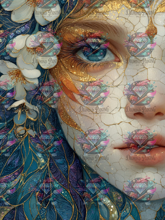 Diamond Painting Zerbrechlichkeit & Anmut von Salzkatze.ai