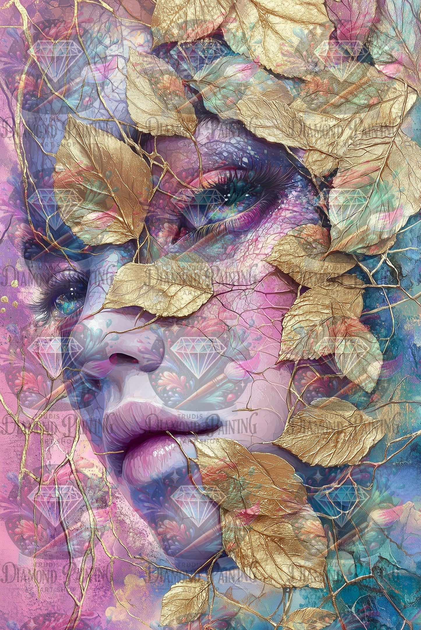 Diamond Painting Die Seele aus Blattgold ©sandrietta_ai