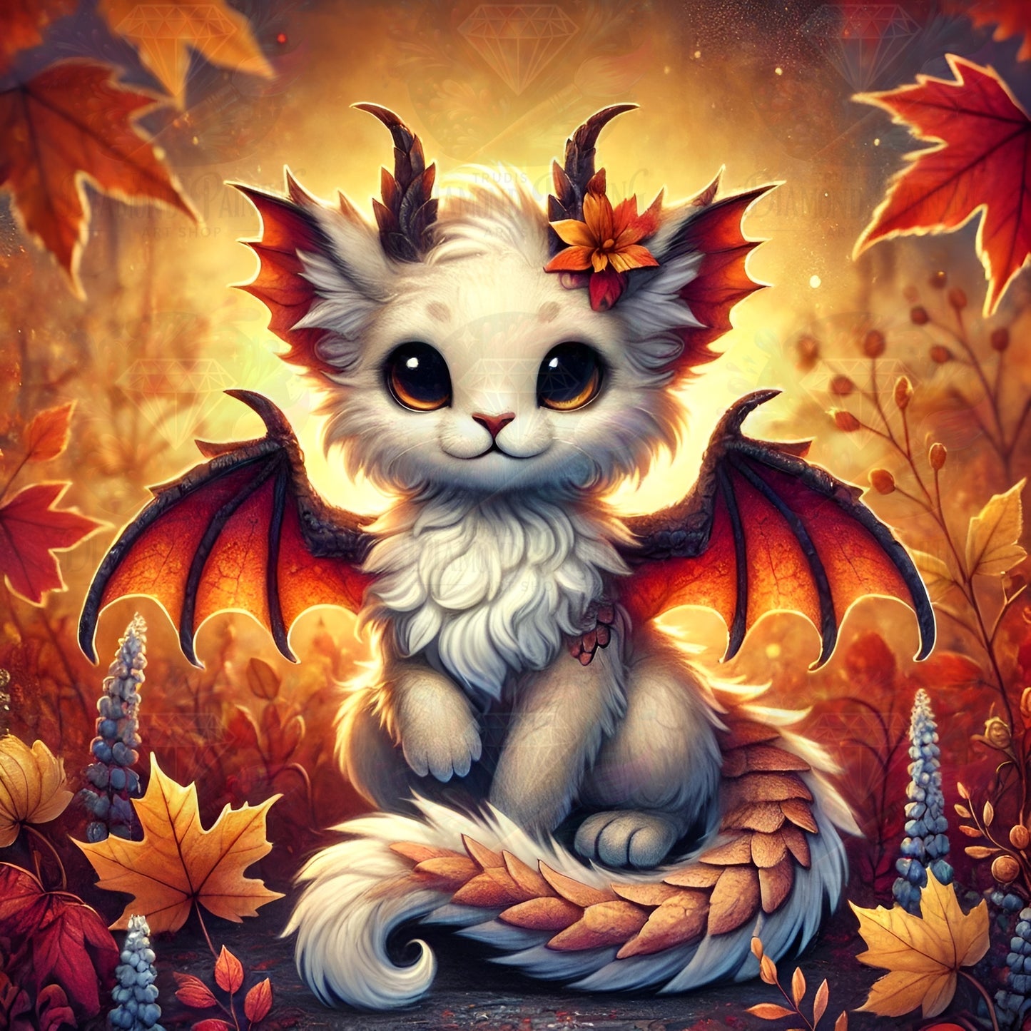 Diamond Painting Autumn Cat Dragon ©linchens_bunte_welt