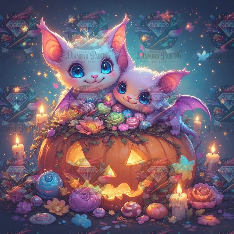 Diamond Painting Bat Friends von Lexxy Ai