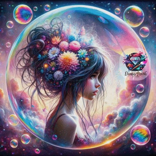 Diamond Painting Zwischen Welten und Gedanken ©finira_artist - 90x90cm mit 350 Farben