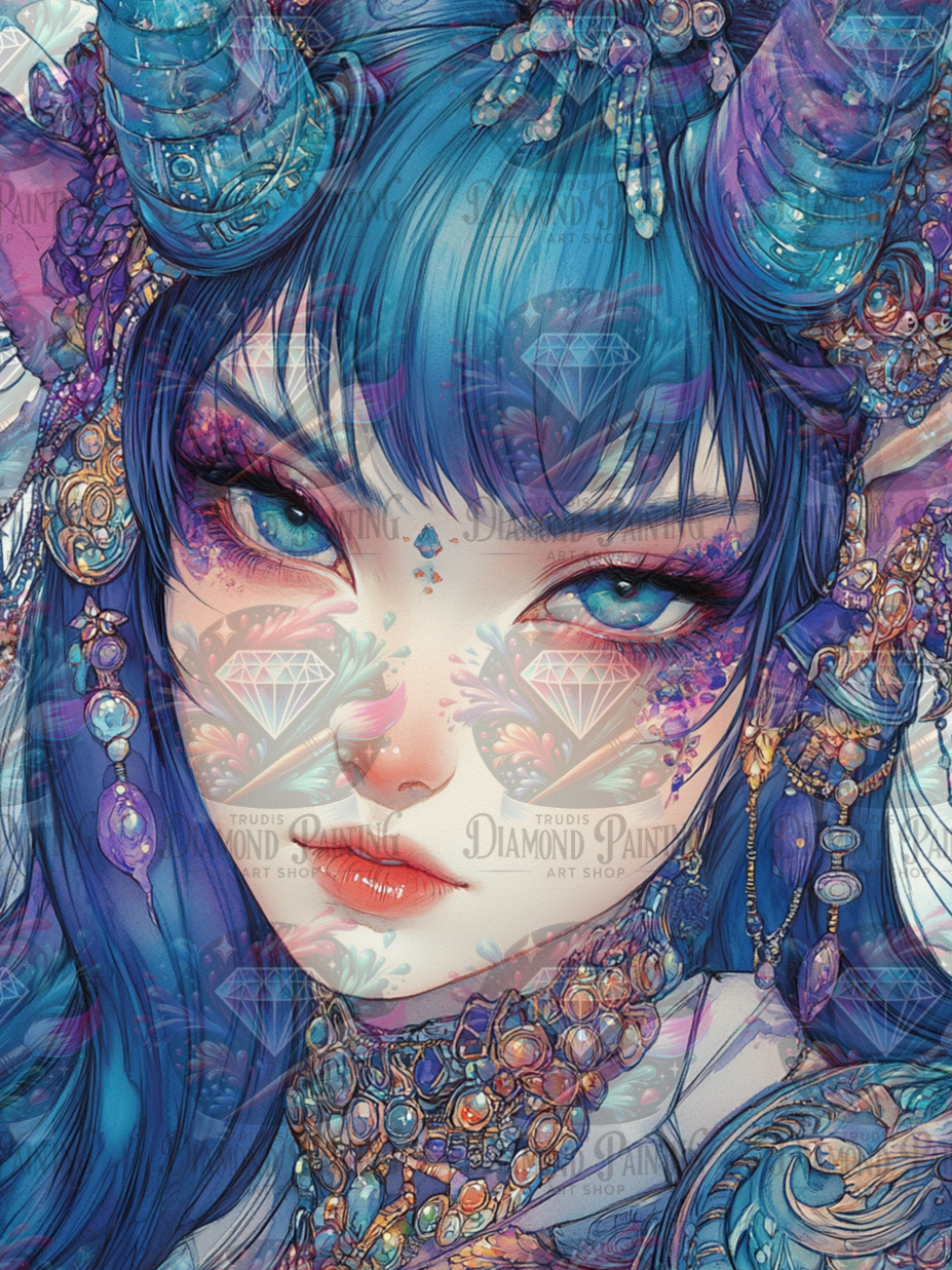 Diamond Painting Die Kristallgeborene ©sakura.cherry.ai