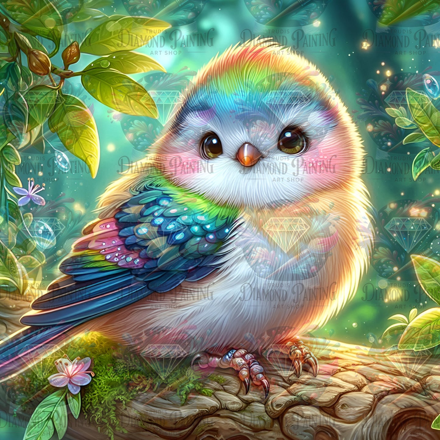 Diamond Painting Cute Rainbow Bird ©aileens_creative_art_design