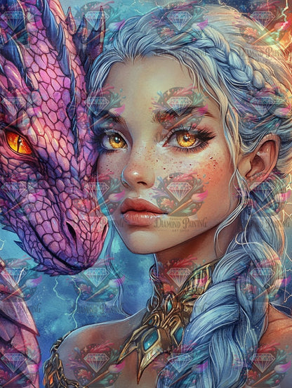 Diamond Painting Sanftes Gesicht, uralte Macht von Trudis_ai_art