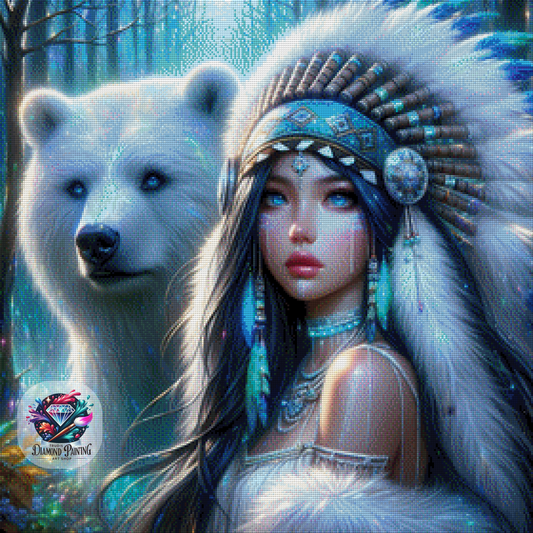 Diamond Painting Lichtpfad der Schamanin ©Lexxy Ai - 70x70cm mit 240 Farben