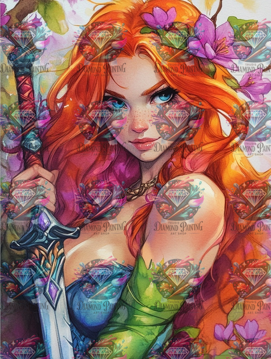 Diamond Painting Die Waldkriegerin von Finira_artist