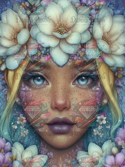 Diamond Painting Magnolienprinzessin ©trudis_ai_art