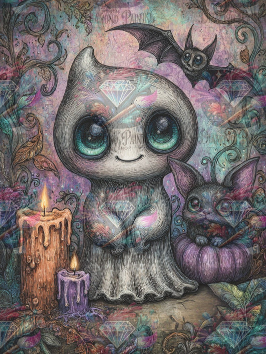 Diamond Painting Lichter der Spuknacht ©trudis_ai_art