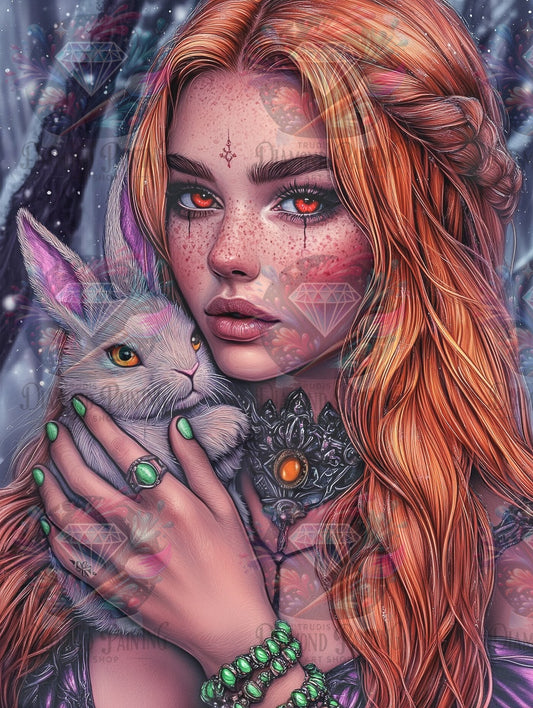 Diamond Painting Im Bann der roten Augen von Trudis_ai_art