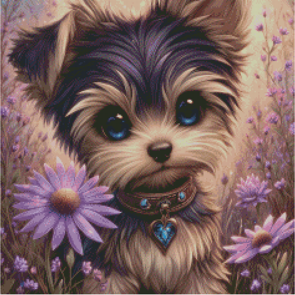 Diamond Painting Kleiner Träumer in violetter Stille von Sweet_loco_ai