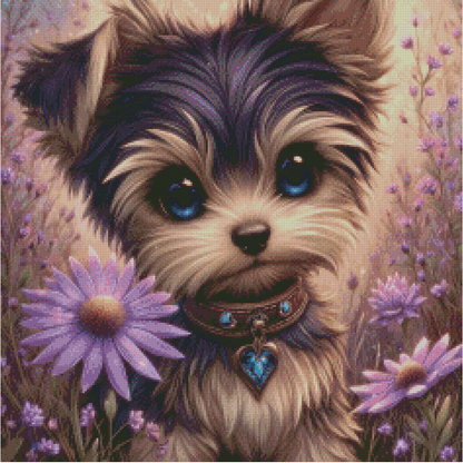 Diamond Painting Kleiner Träumer in violetter Stille von Sweet_loco_ai