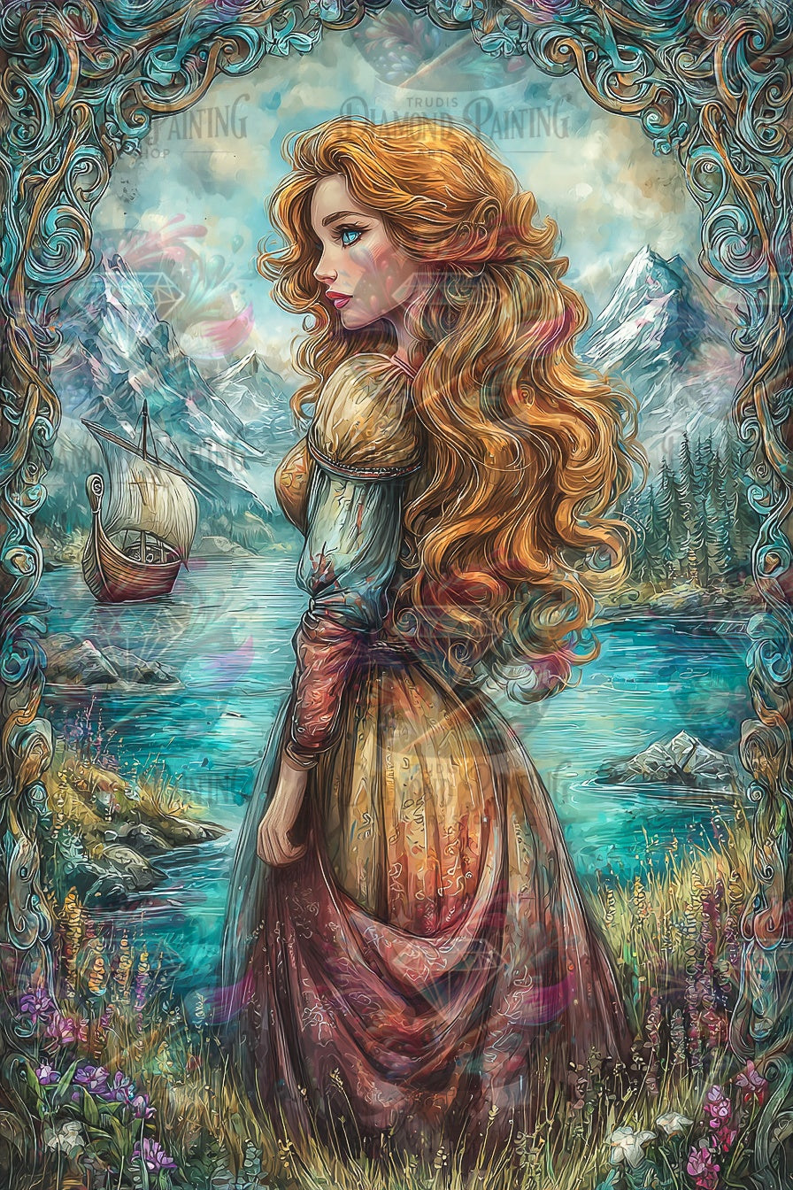 Diamond Painting Thyra vom Sonnenfjord ©trudis_ai_art