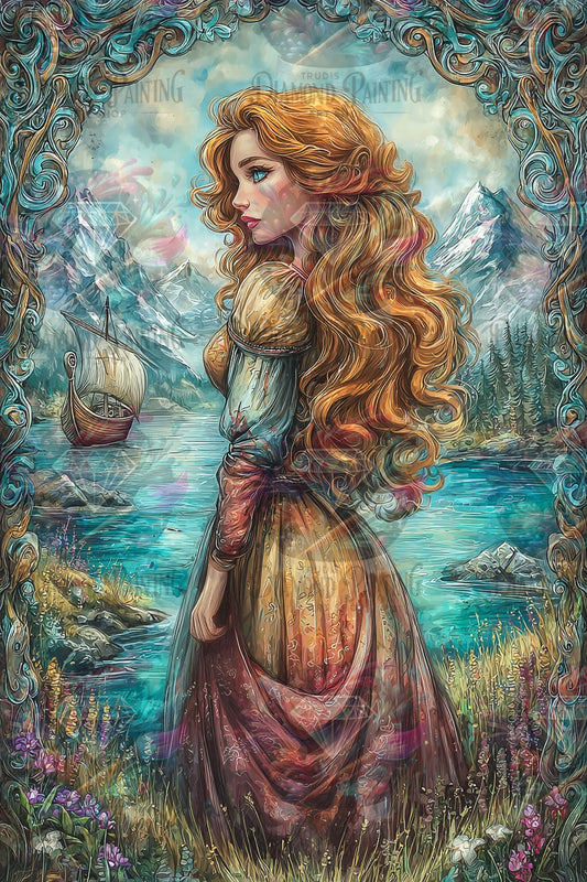 Diamond Painting Thyra vom Sonnenfjord ©trudis_ai_art