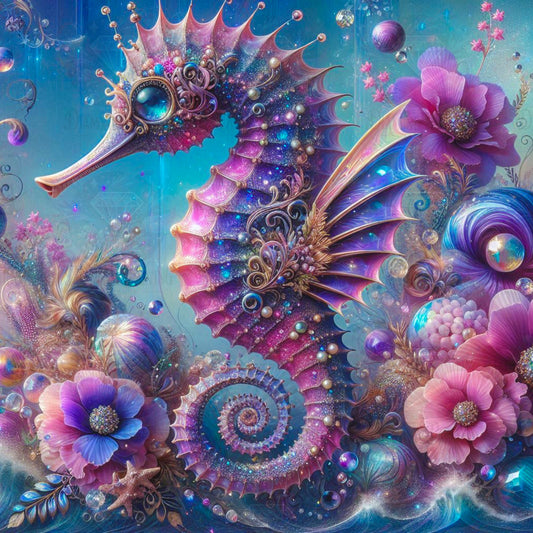 Steampunk Seahorse Garden ©Lexxy Ai