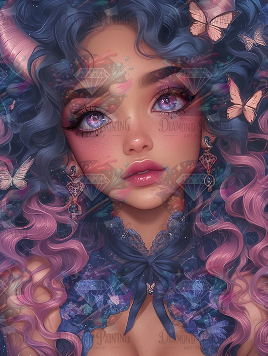 Diamond Painting Die Träumerin zwischen den Sphären ©trudis_ai_art