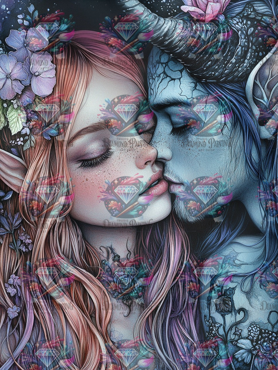 Diamond Painting Zwei Welten, ein Atemzug von Trudis_ai_art