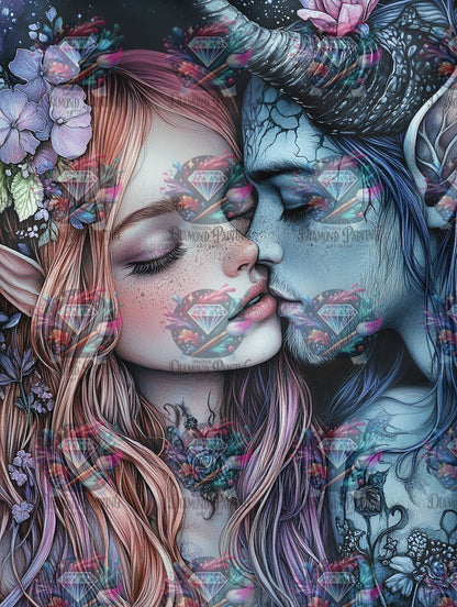 Diamond Painting Zwei Welten, ein Atemzug von Trudis_ai_art