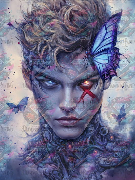 Diamond Painting Red Marked Cipher ©trudis_ai_art