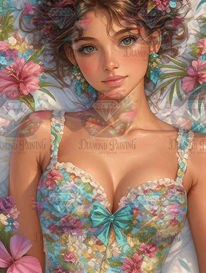 Diamond Painting Her Blooming Silence ©trudis_ai_art