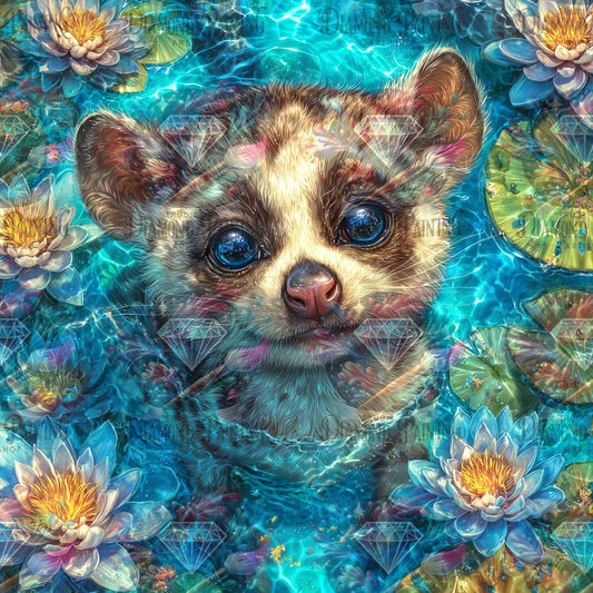 Diamond Painting Perlenauge im Seerosenmeer ©trudis_ai_art