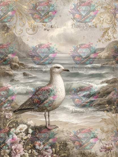 Diamond Painting Sehnsucht in Grau und Gold von Trudis_ai_art