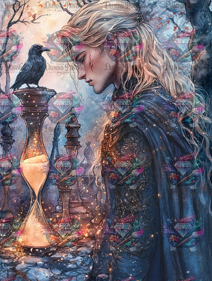 Diamond Painting Der letzte Funke im Sand von Trudis_ai_art