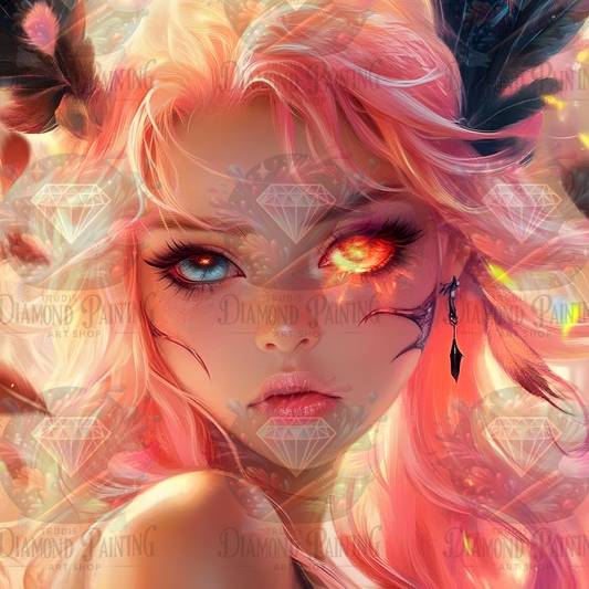 Diamond Painting Between Good And Bad ©trudis_ai_art