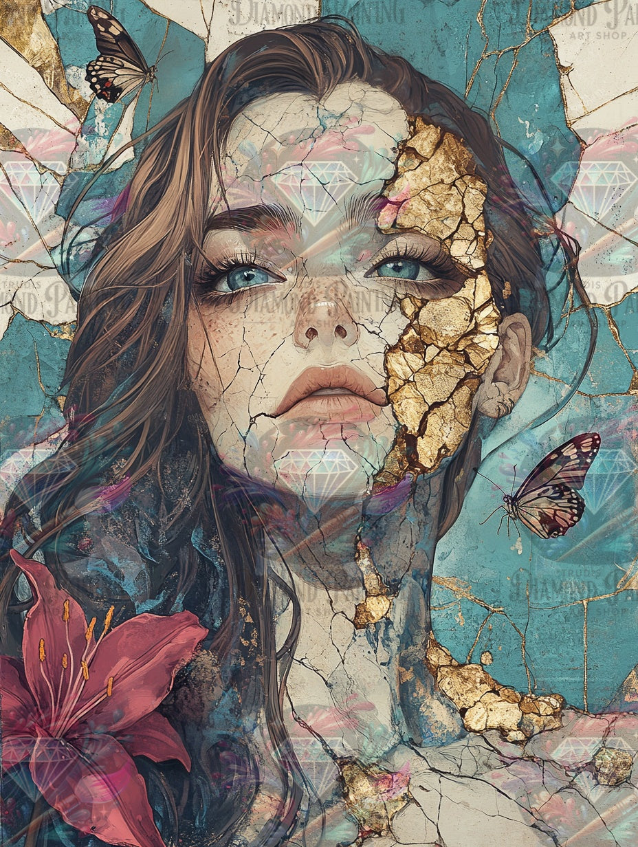 Diamond Painting Zwischen Zerbruch und Ewigkeit von Trudis_ai_art