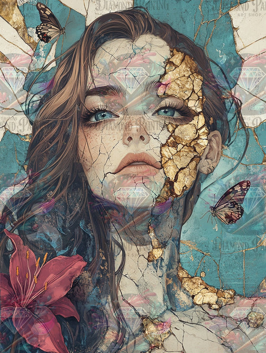 Diamond Painting Zwischen Zerbruch und Ewigkeit von Trudis_ai_art