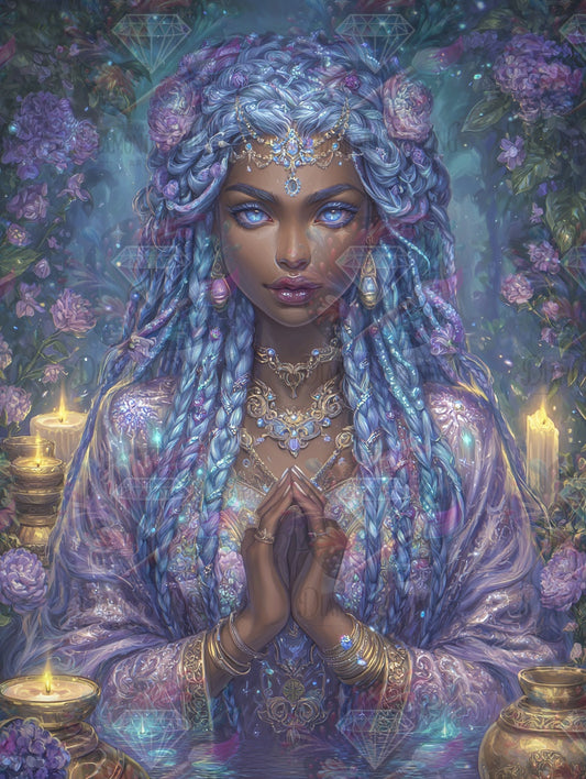 Diamond Painting Orakel des Mondbrunnens ©trudis_ai_art