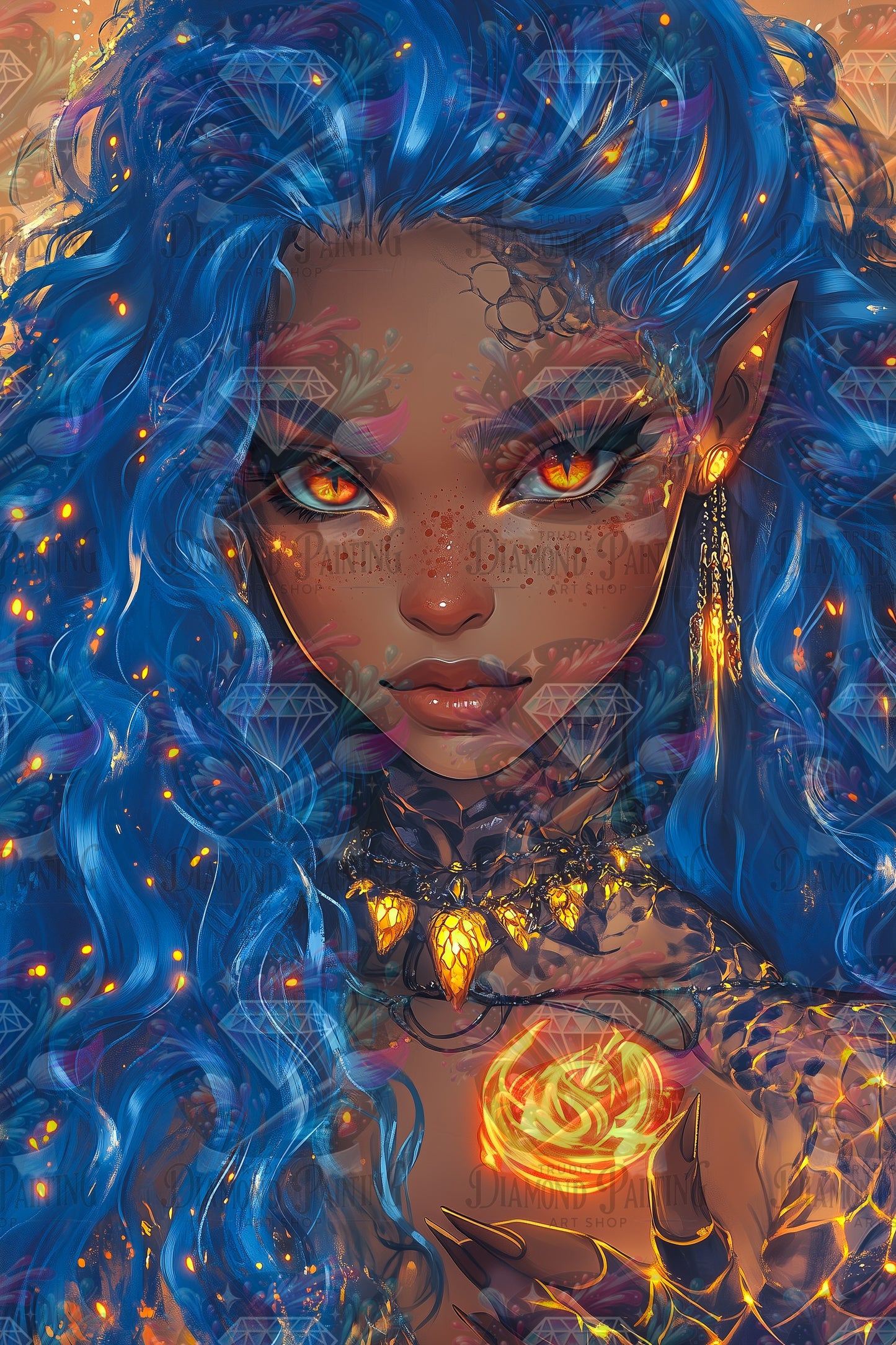 Diamond Painting Volcarya ©trudis_ai_art