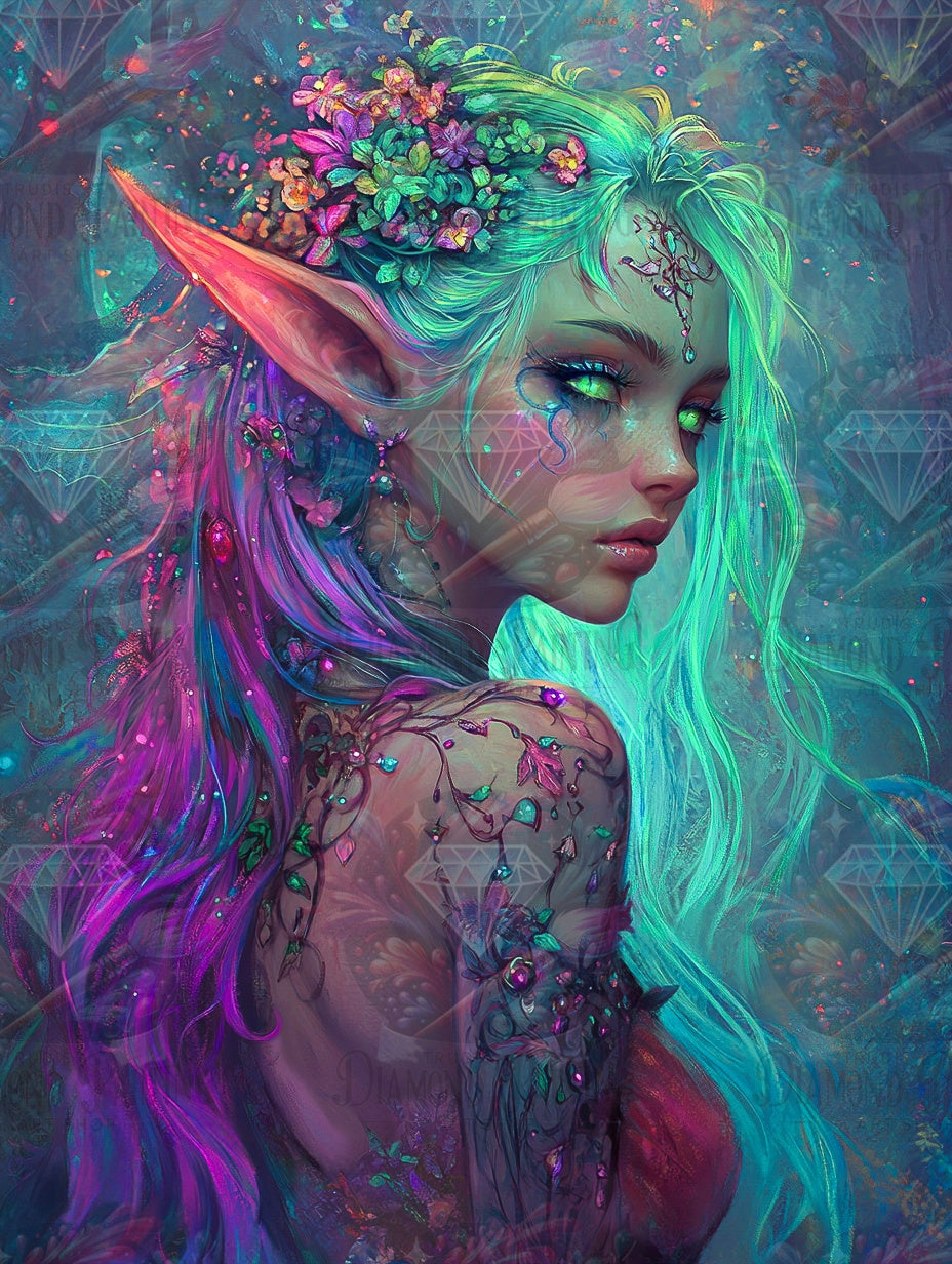 Diamond Painting Aeloria Evenshade ©trudis_ai_art